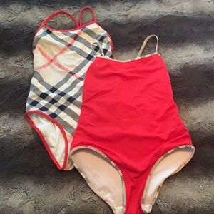 Burberry girls swim suits